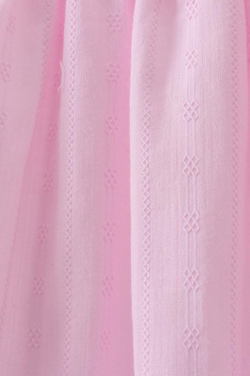 Pink bow smocked ruffle dress - Abbies Place