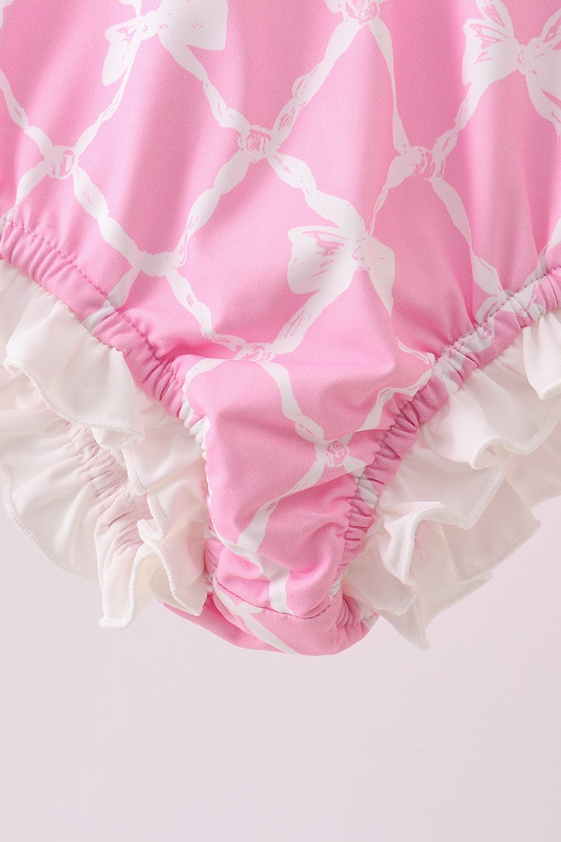 Pink Bow UPF rashguard - Abbies Place