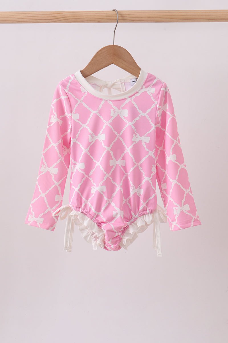 Pink Bow UPF rashguard - Abbies Place
