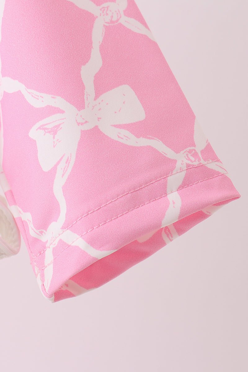 Pink Bow UPF rashguard - Abbies Place