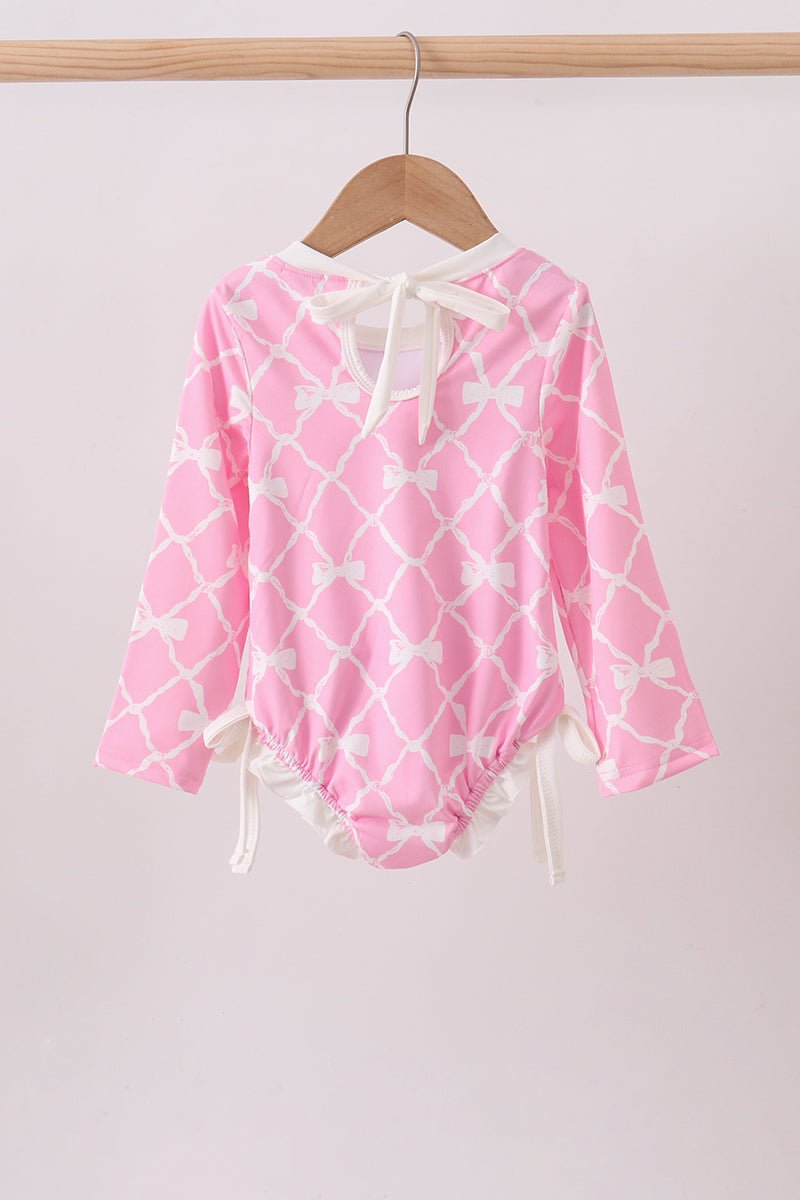 Pink Bow UPF rashguard - Abbies Place