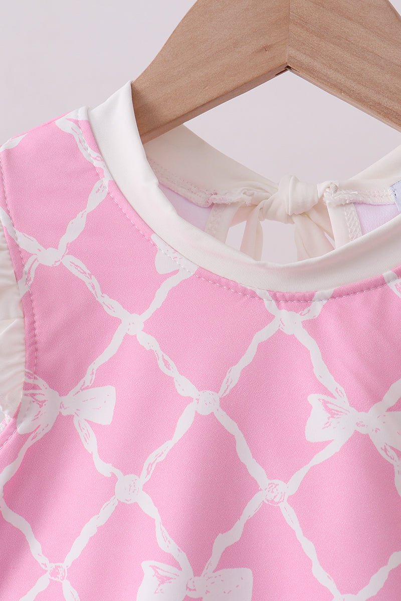 Pink Bow UPF Swim Set - Abbies Place