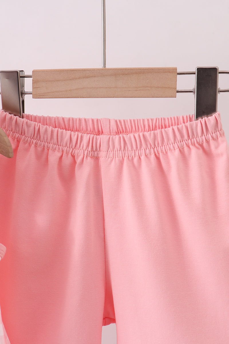 Pink character embroidery gingham bubble - Abbies Place