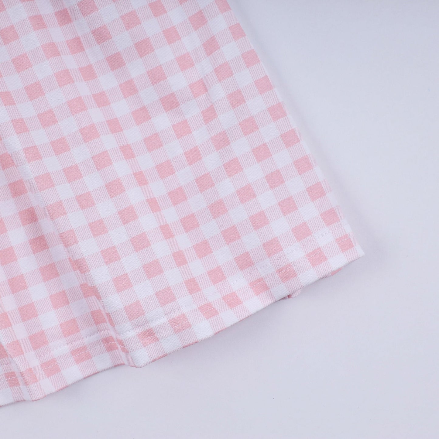 Pink character hand smocked gingham ruffle dress - Abbies Place