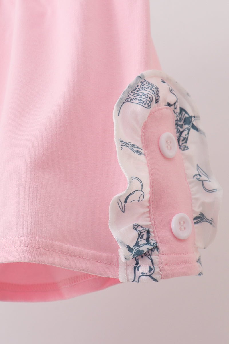 Pink Cowboy Ruffle Set - Abbies Place
