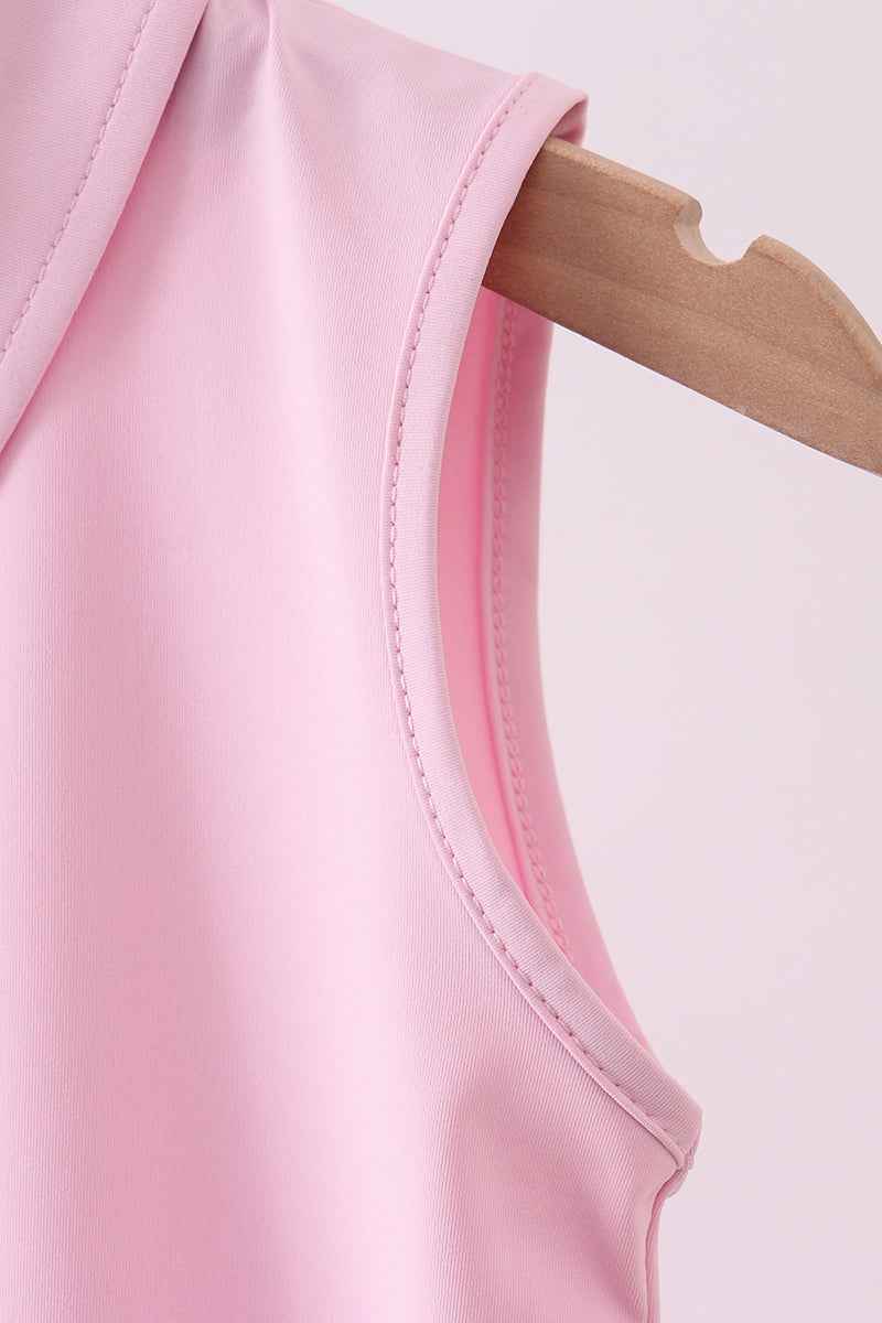 Pink everyday Knit Collared Tank - Abbies Place