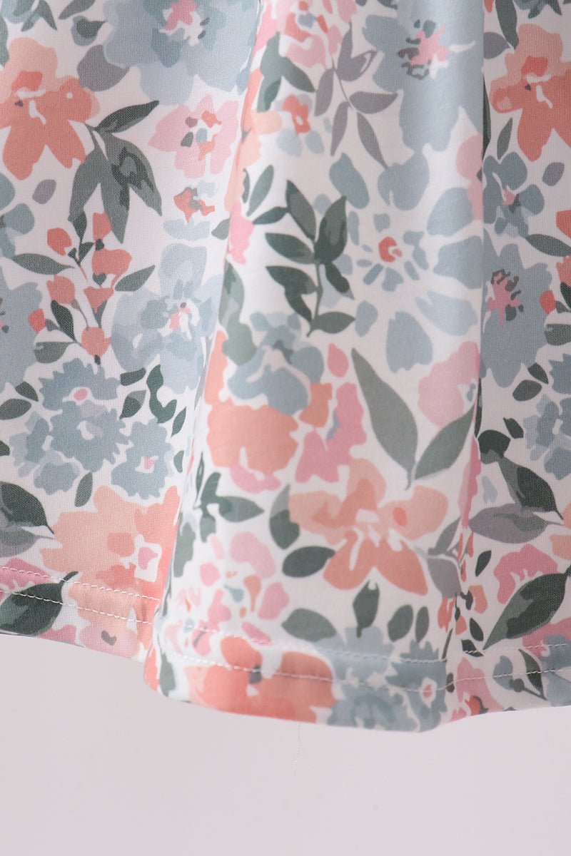 Pink Floral Smocked Set - Abbies Place