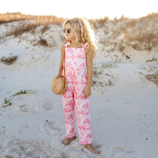 Pink Flower Jumpsuit - Abbies Place