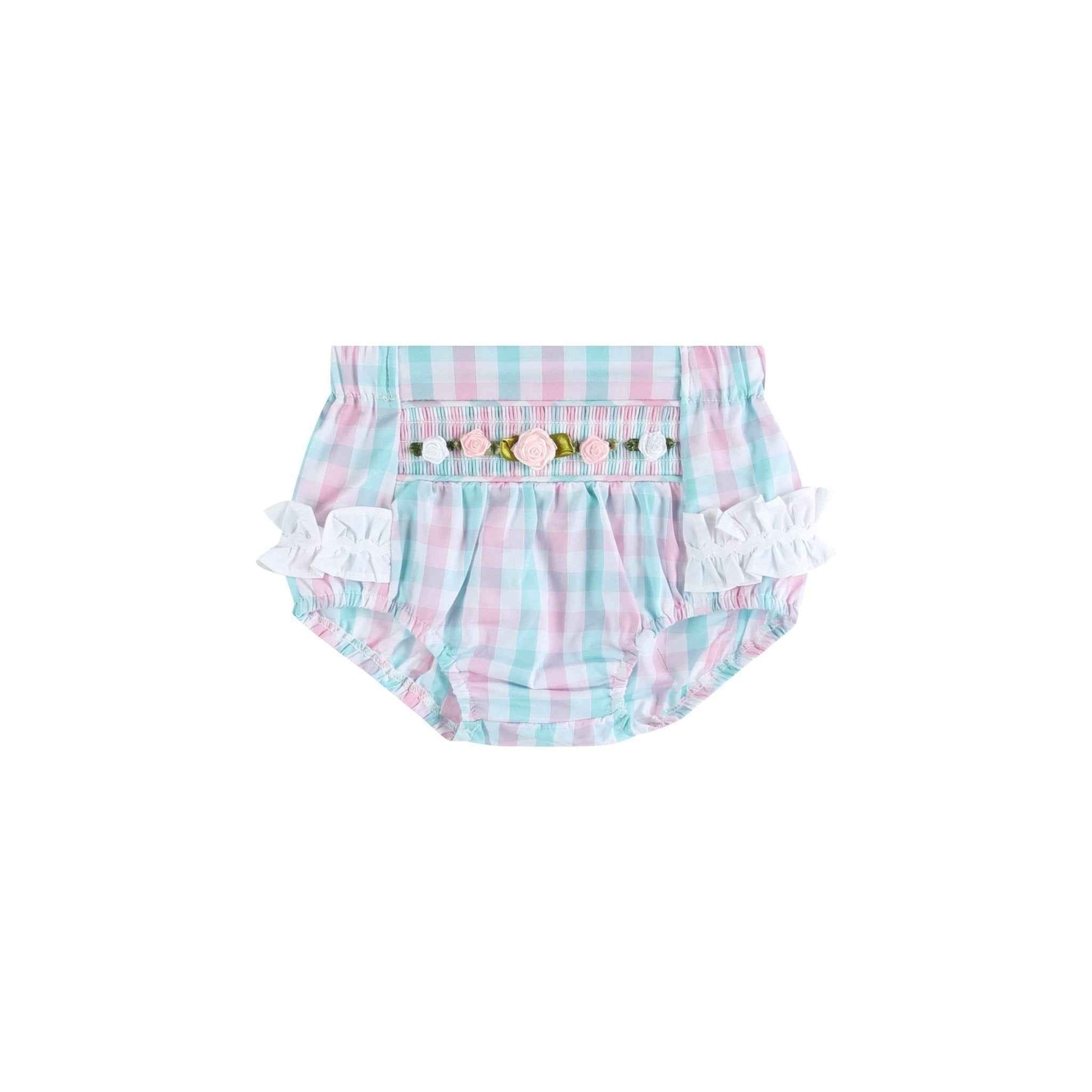 Pink Flower Smocked Bloomers - Abbies Place