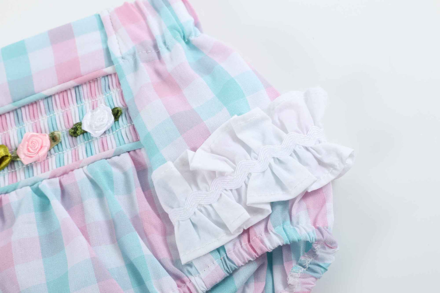Pink Flower Smocked Bloomers - Abbies Place