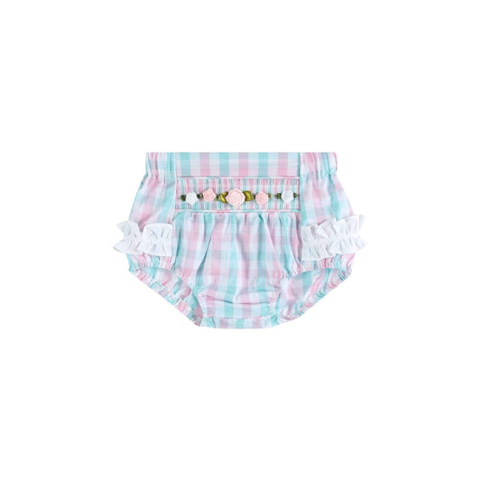 Pink Flower Smocked Bloomers - Abbies Place