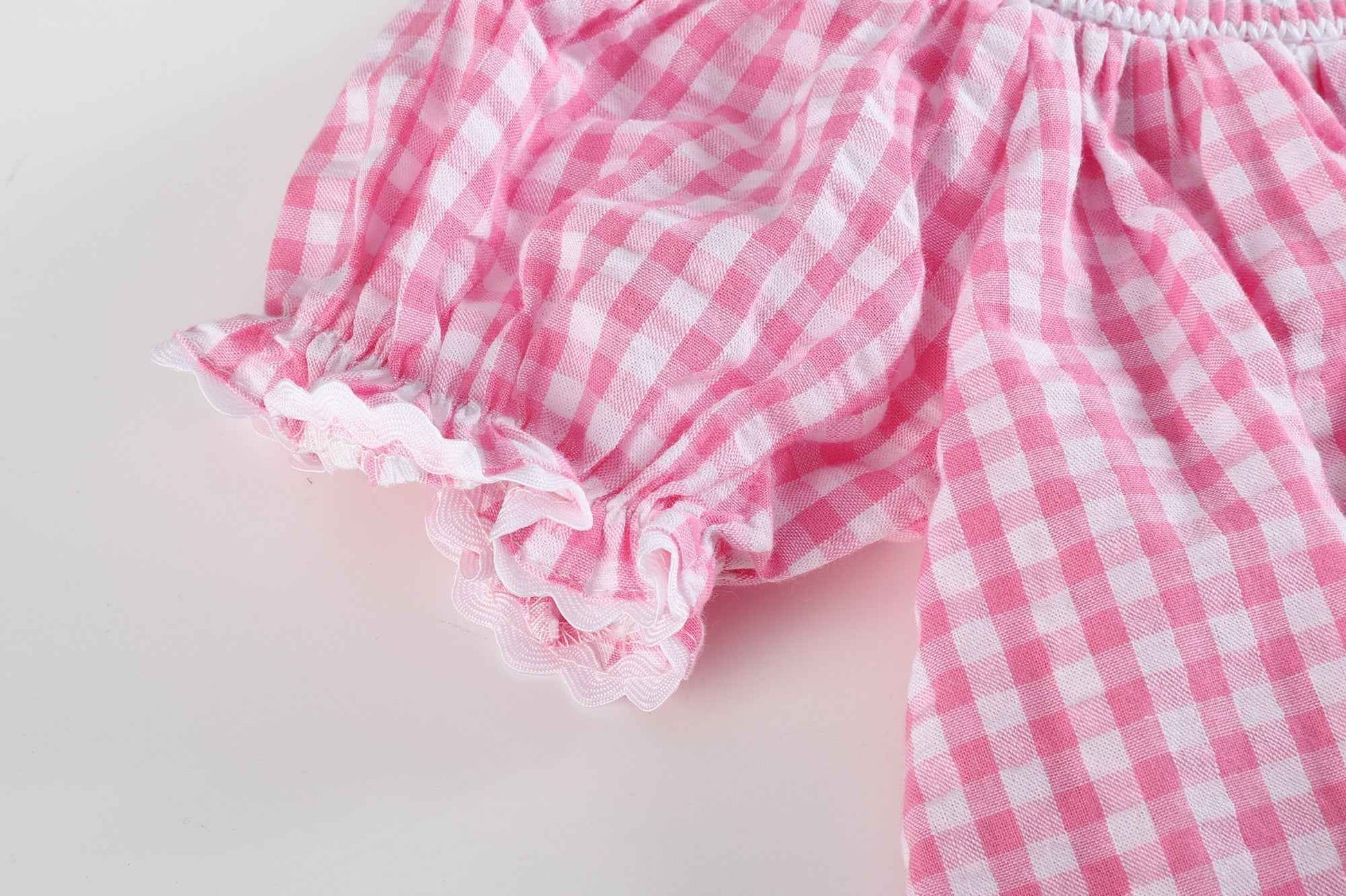 Pink Gingham Classic Smocked Bishop Dress