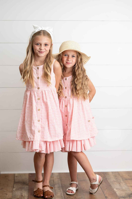 Pink Gingham Dress - Abbies Place
