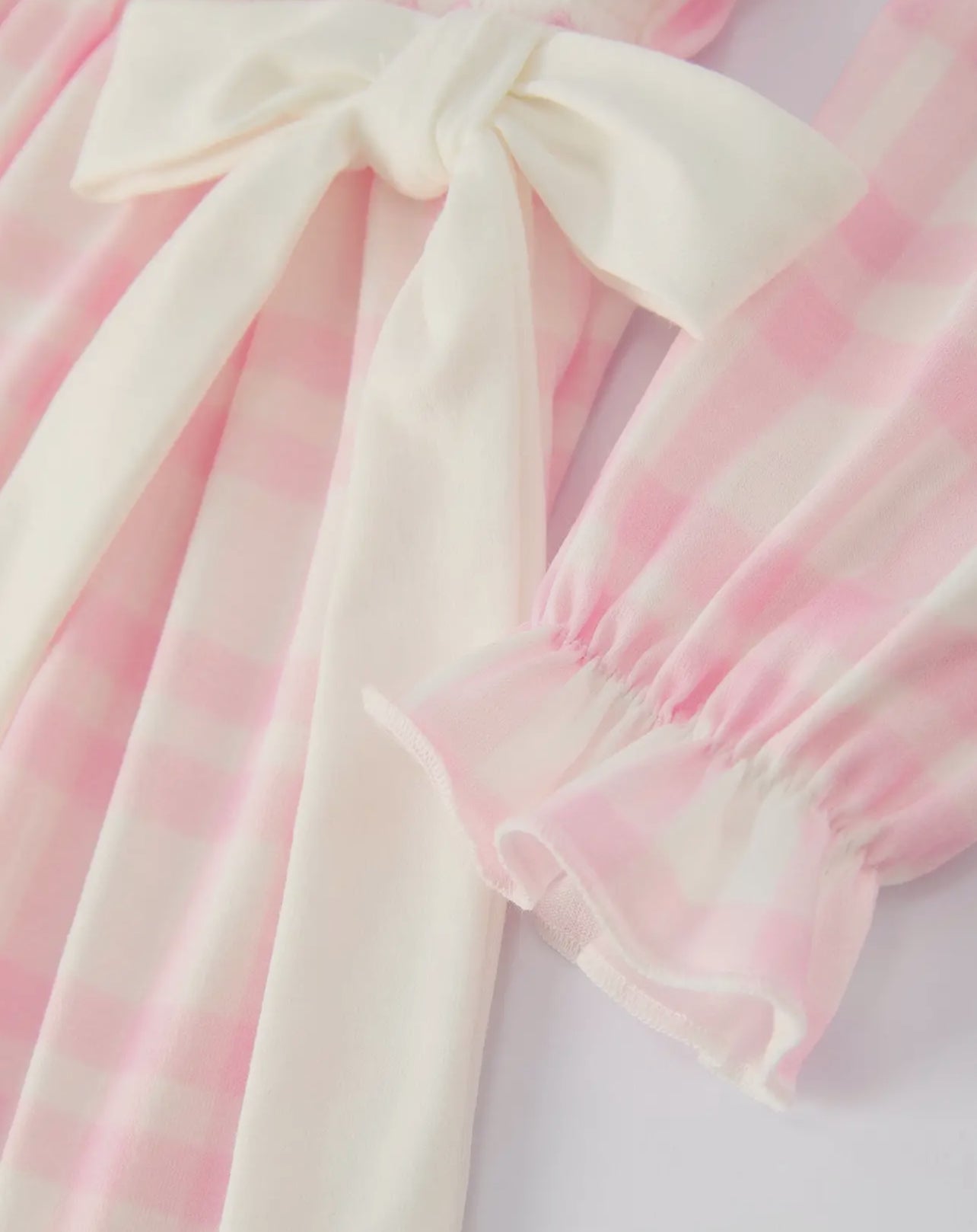 Pink Gingham Dress with Ballet Shoe Embroidery - Abbies Place