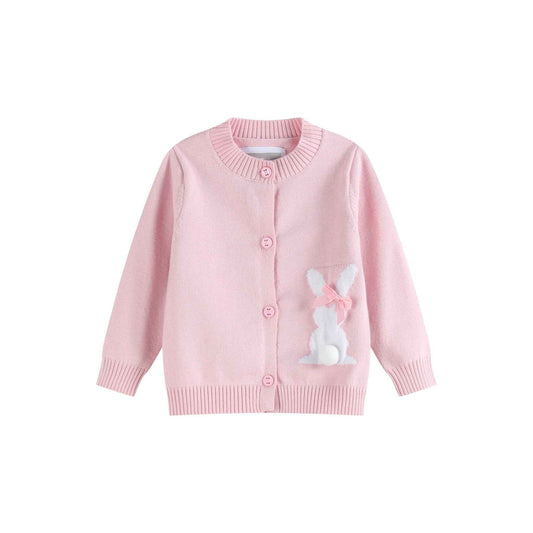 Pink Knit Easter Bunny Cardigan - Abbies Place