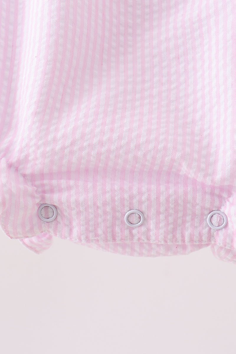 Pink lemon ruffle gingham bubble - Abbies Place