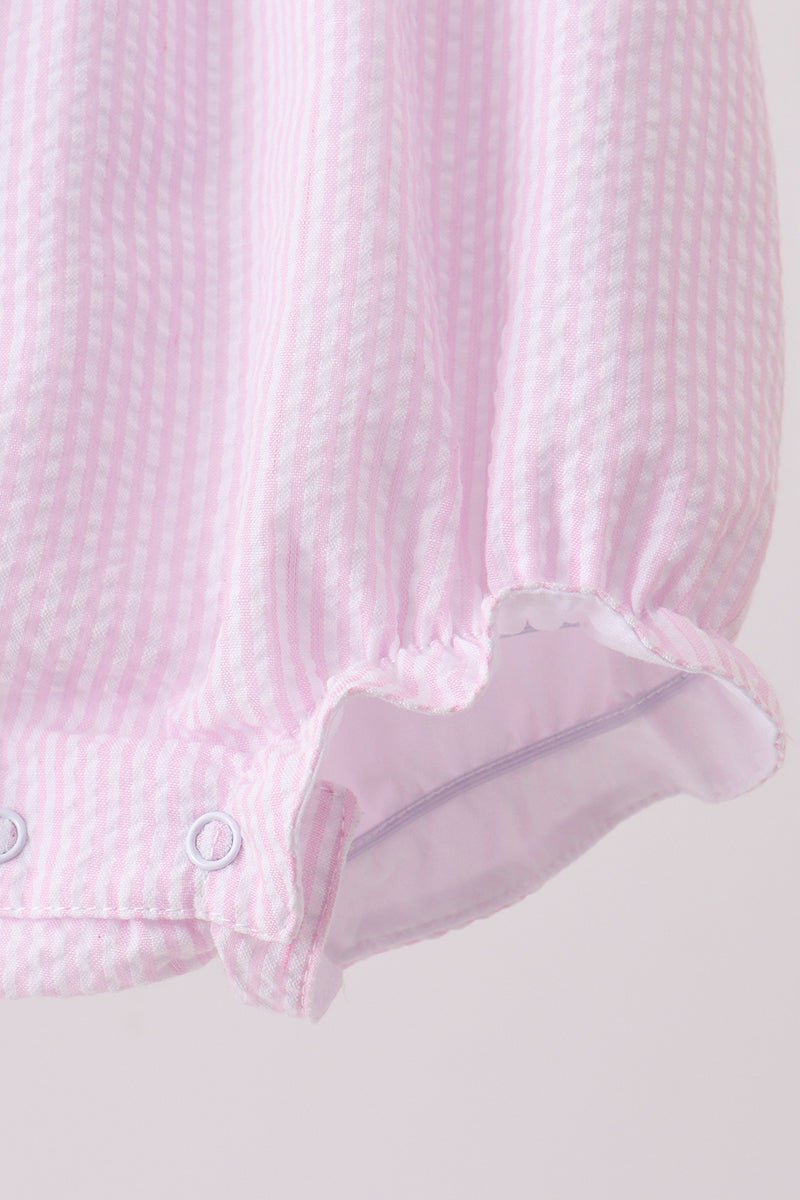 Pink lemon ruffle gingham bubble - Abbies Place