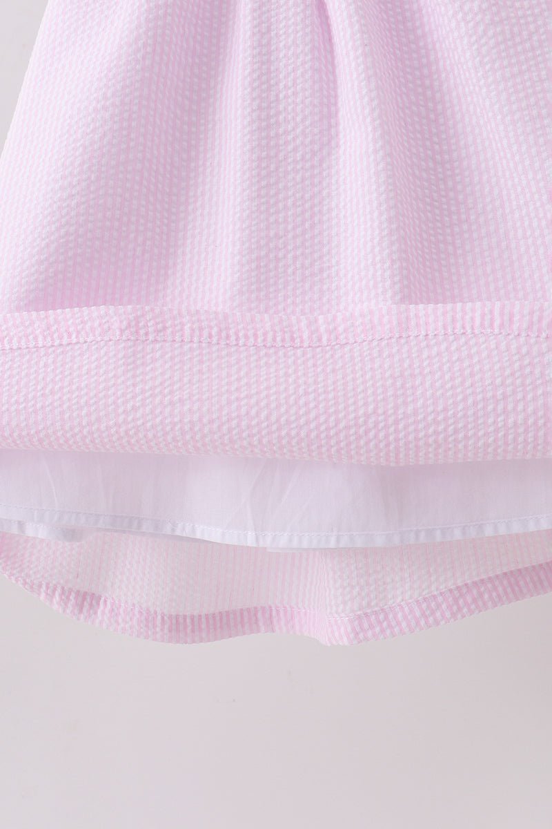 Pink lemon ruffle gingham dress - Abbies Place