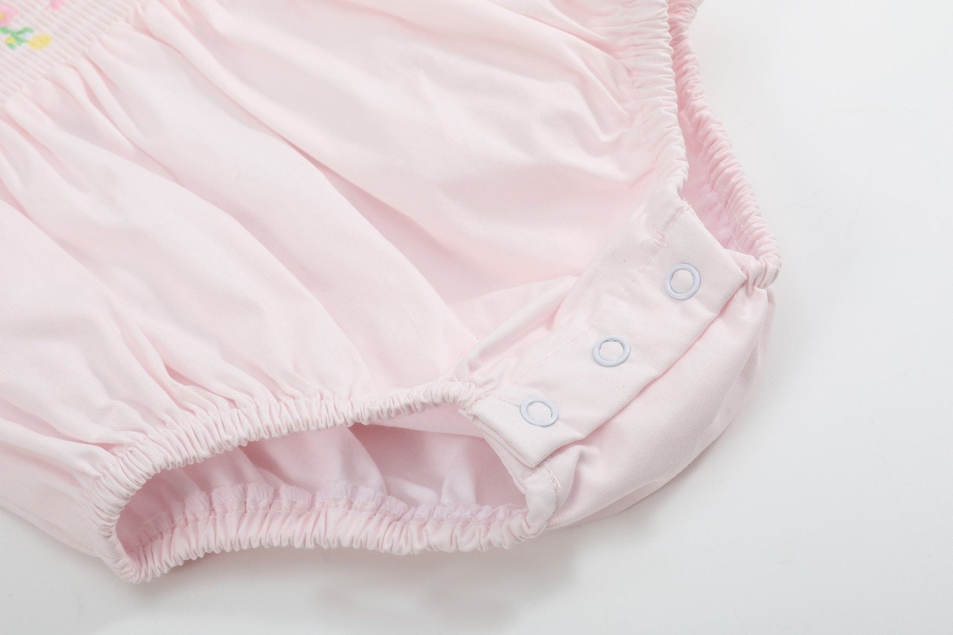 Pink Petal Collared Smocked Bubble Romper - Abbies Place