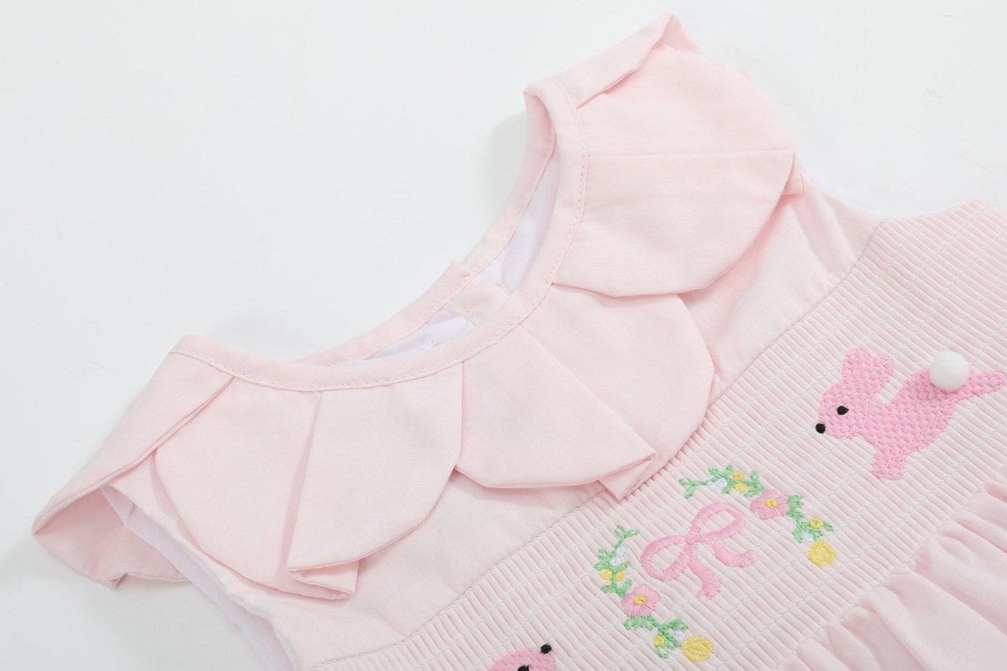 Pink Petal Collared Smocked Dress - Abbies Place