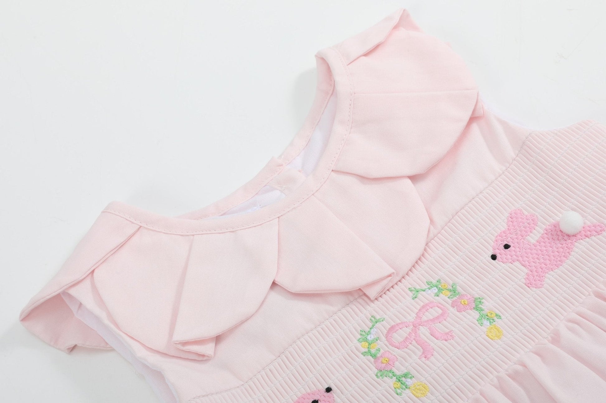 Pink Petal Collared Smocked Dress - Abbies Place