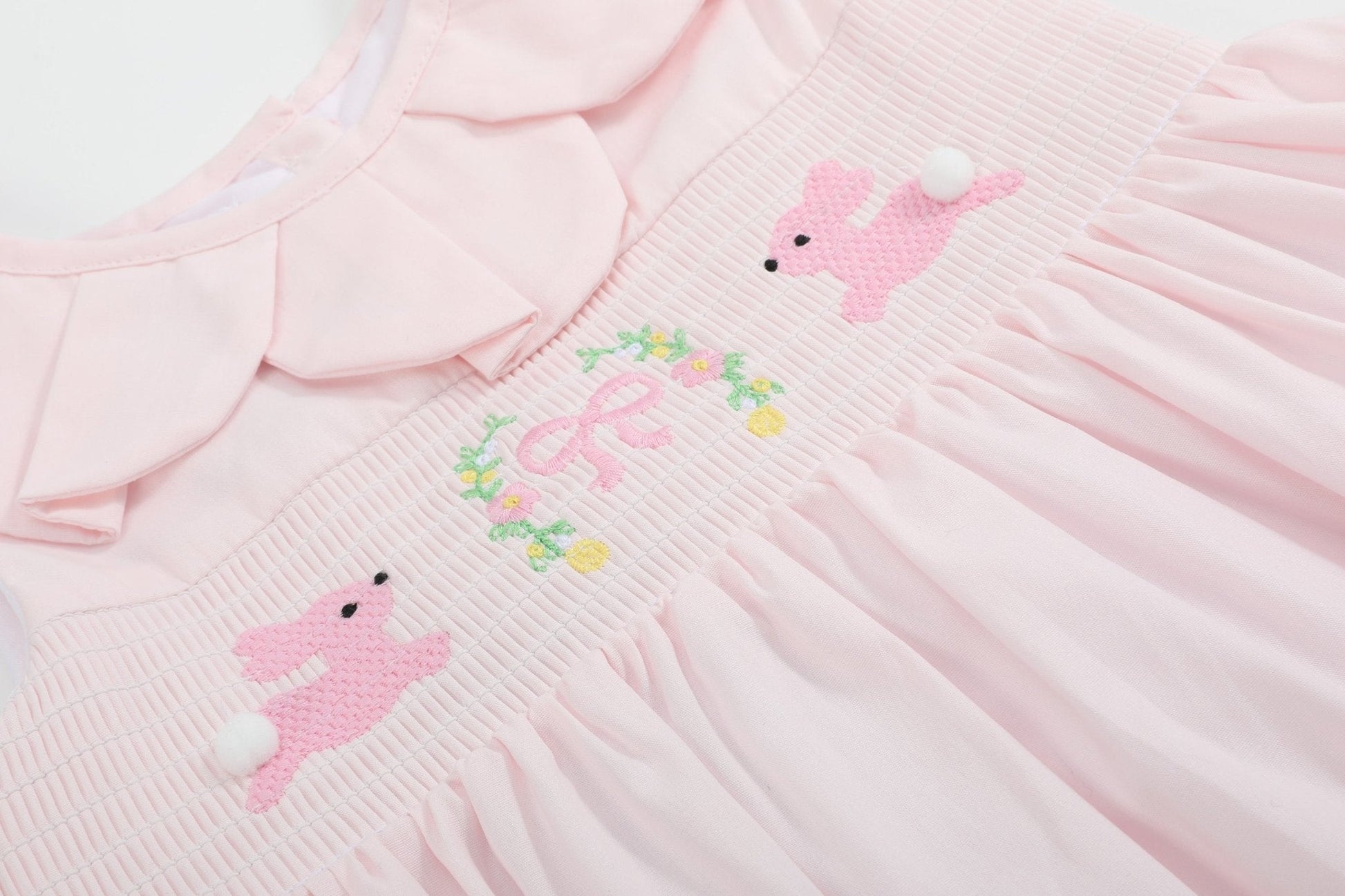 Pink Petal Collared Smocked Dress - Abbies Place