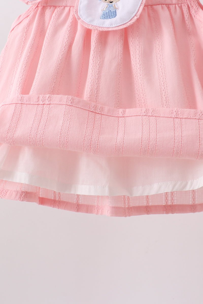 Pink Princess Embroidered Jacquard Bloomer Set - Abbies Place