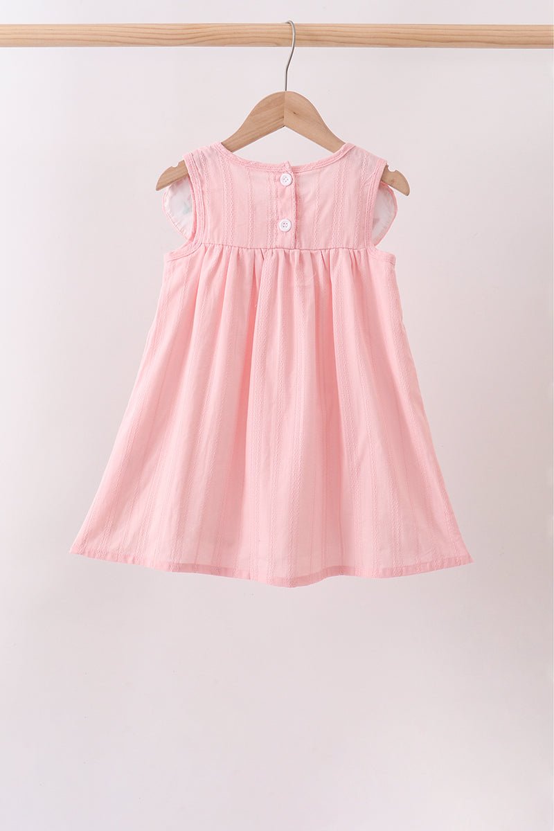 Pink Princess Embroidered Jacquard Dress - Abbies Place