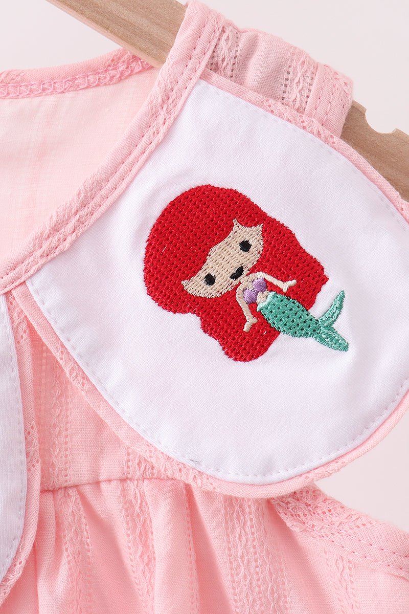 Pink Princess Embroidered Jacquard Dress - Abbies Place