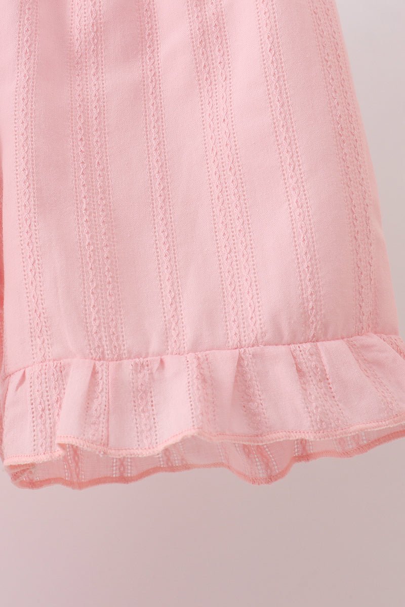 Pink Princess Embroidered Jacquard Set - Abbies Place