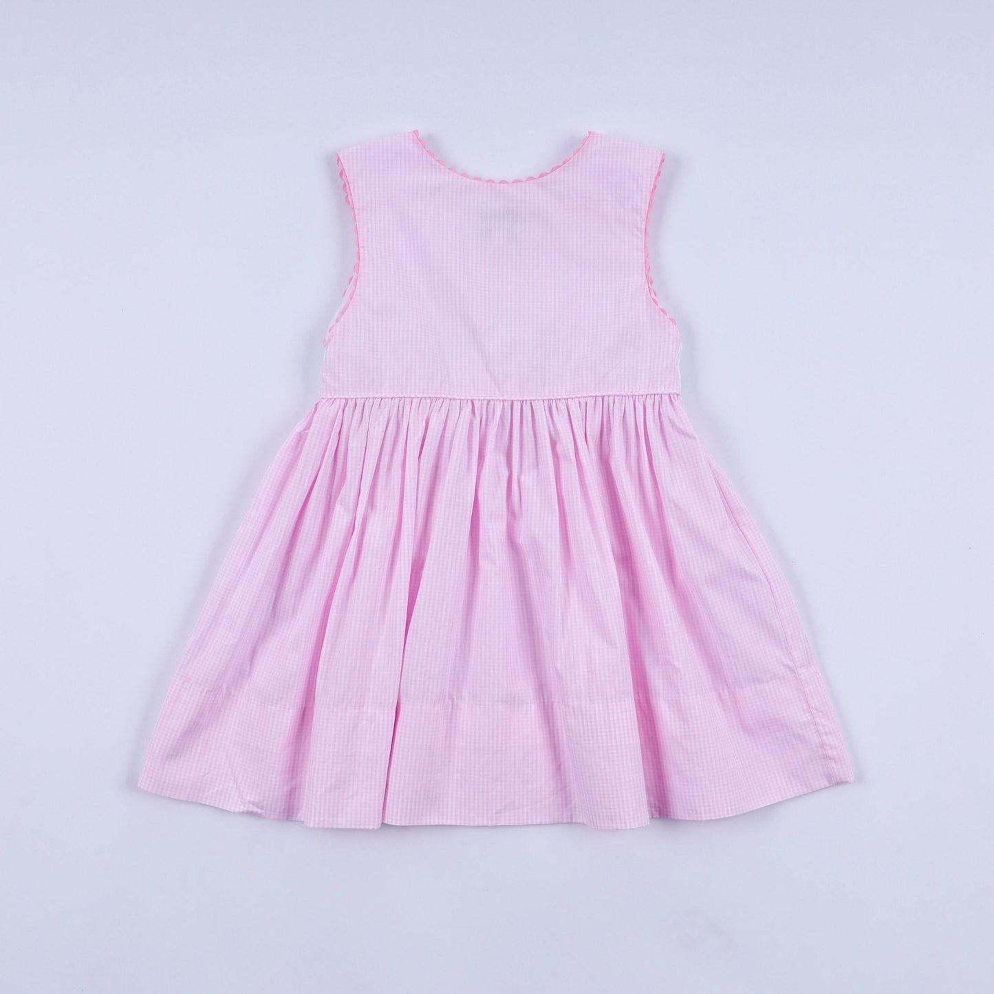 Pink princess hand smocked plaid dress - Abbies Place