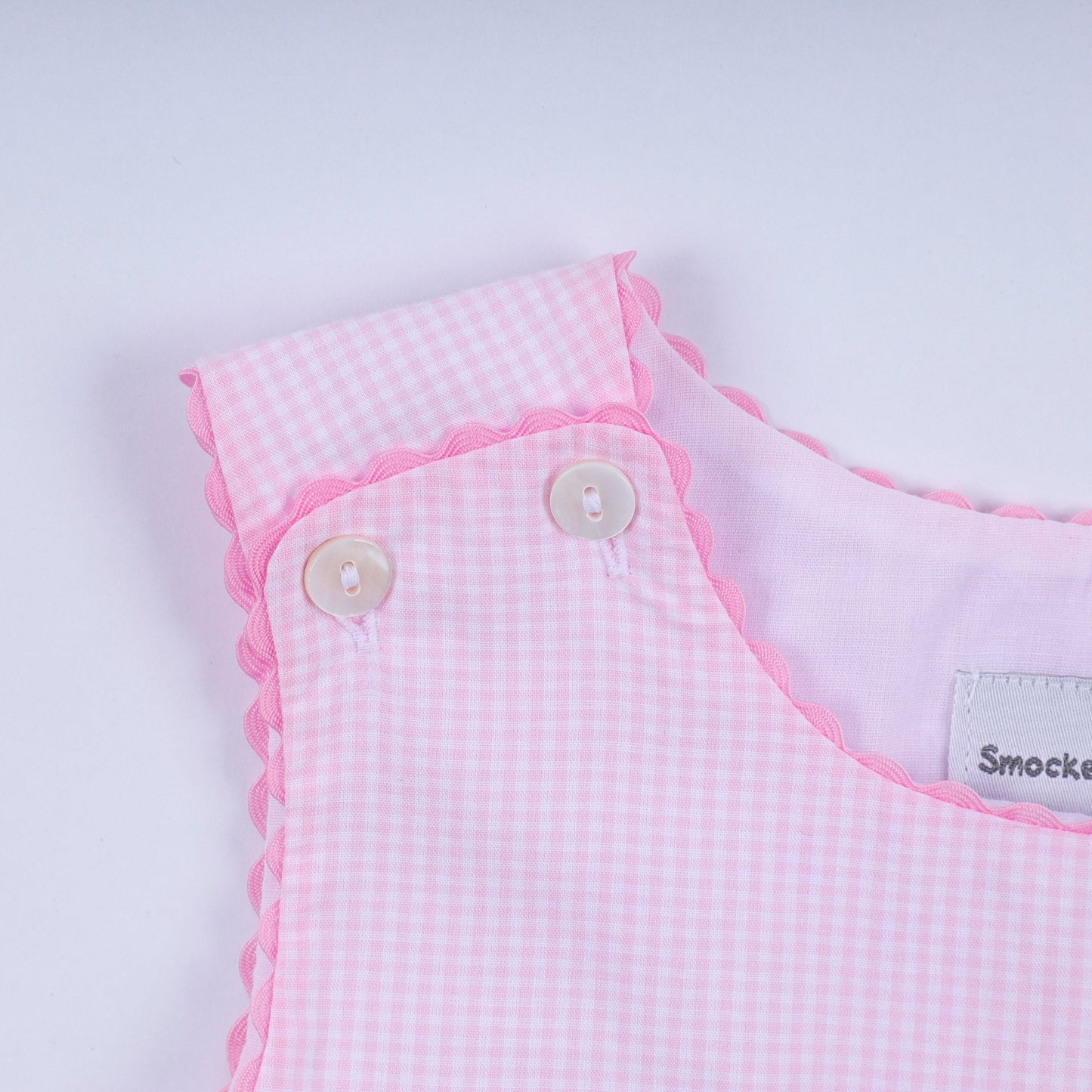 Pink princess hand smocked plaid dress - Abbies Place