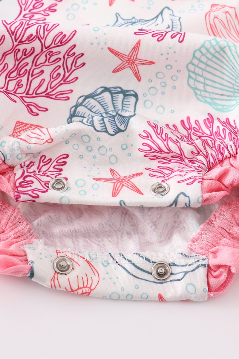 Pink Shell Embroidered Bubble - Abbies Place