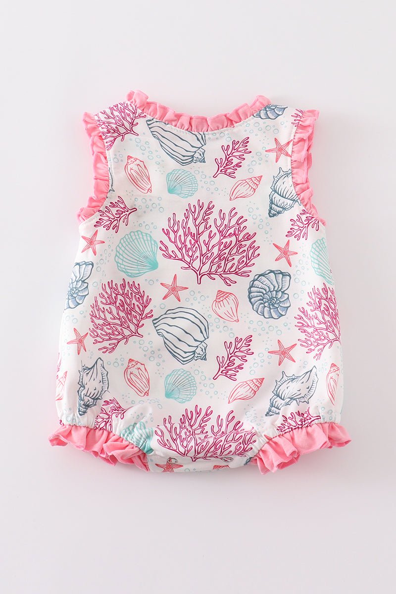 Pink Shell Embroidered Bubble - Abbies Place
