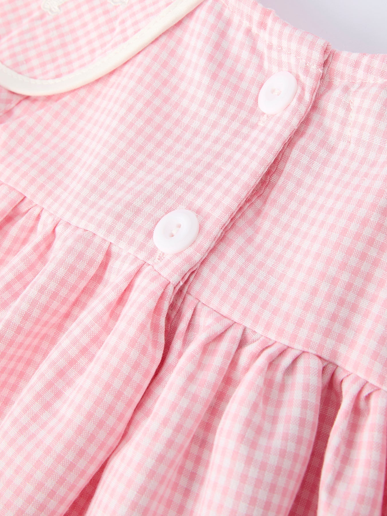 Pink Smocked Church Christ Bishop Christening Girls Dress - Abbies Place