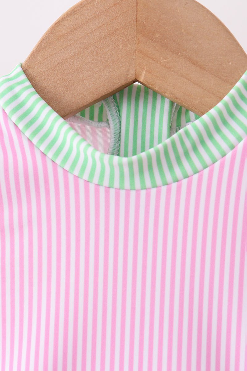 Pink stripe rashguard - Abbies Place