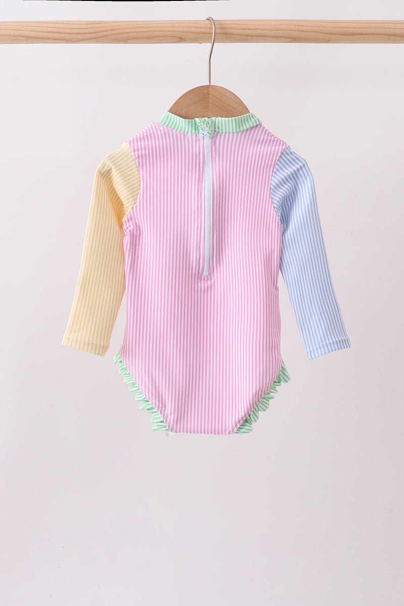 Pink stripe rashguard - Abbies Place