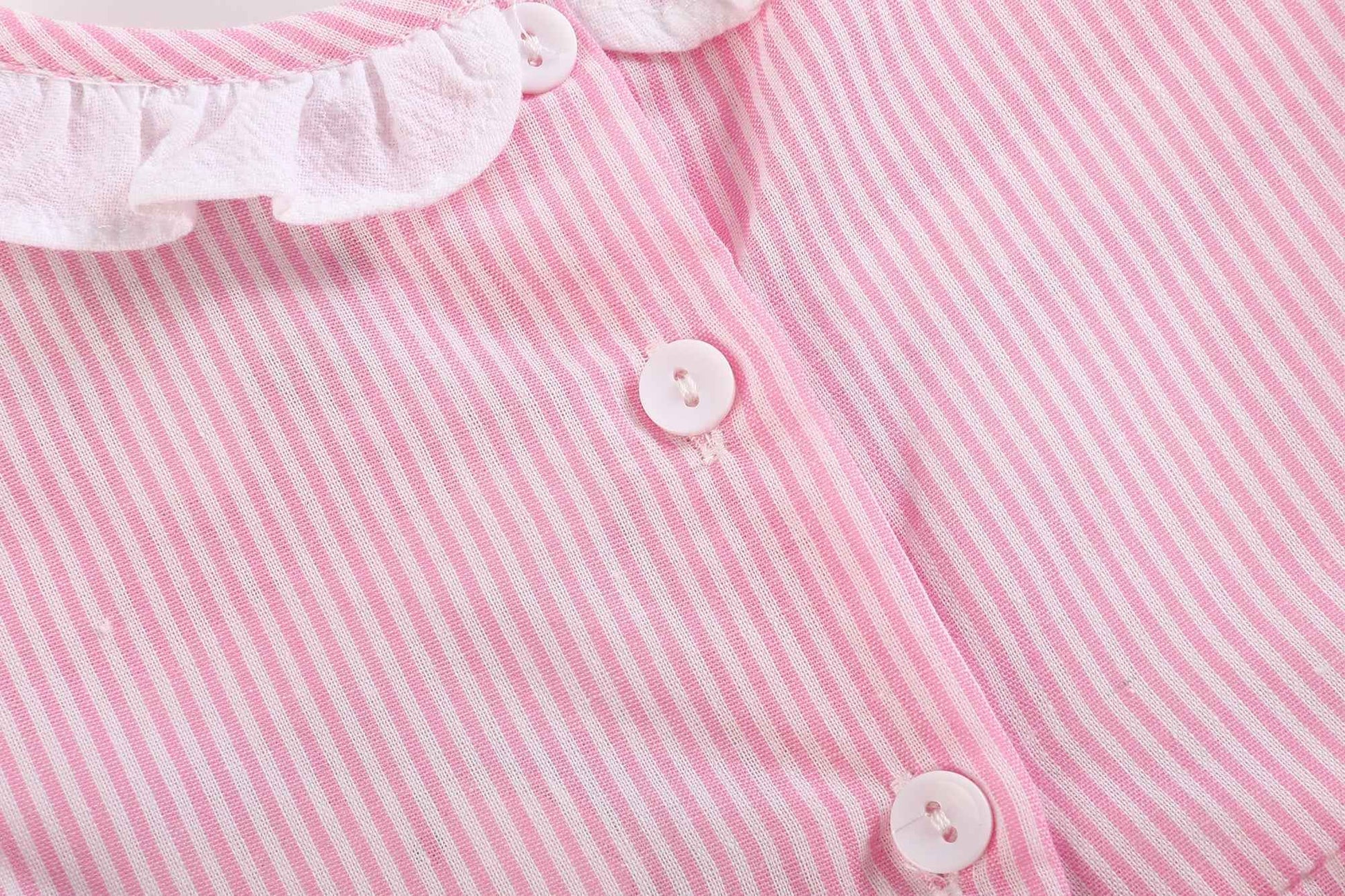 Pink Striped Lil Sister Smocked Romper - Abbies Place