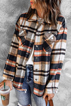 Load image into Gallery viewer, Plaid Button Boyfriend Style Shirt Jacket with Breast Pockets
