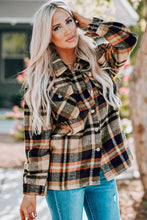 Load image into Gallery viewer, Plaid Button Boyfriend Style Shirt Jacket with Breast Pockets
