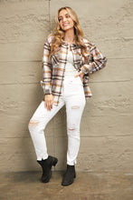 Load image into Gallery viewer, Plaid Button Boyfriend Style Shirt Jacket with Breast Pockets
