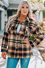 Load image into Gallery viewer, Plaid Button Boyfriend Style Shirt Jacket with Breast Pockets
