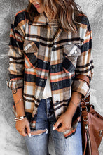 Load image into Gallery viewer, Plaid Button Boyfriend Style Shirt Jacket with Breast Pockets
