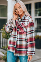 Load image into Gallery viewer, Plaid Button Boyfriend Style Shirt Jacket with Breast Pockets
