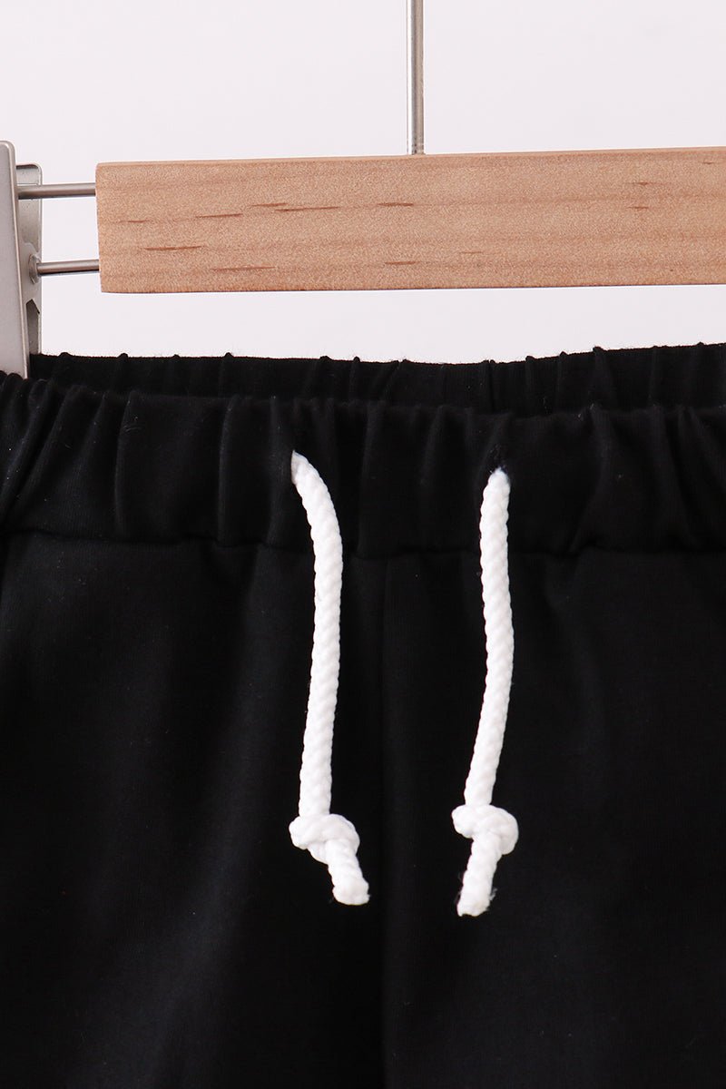 Premium Black drawstring shorts - Abbies Place