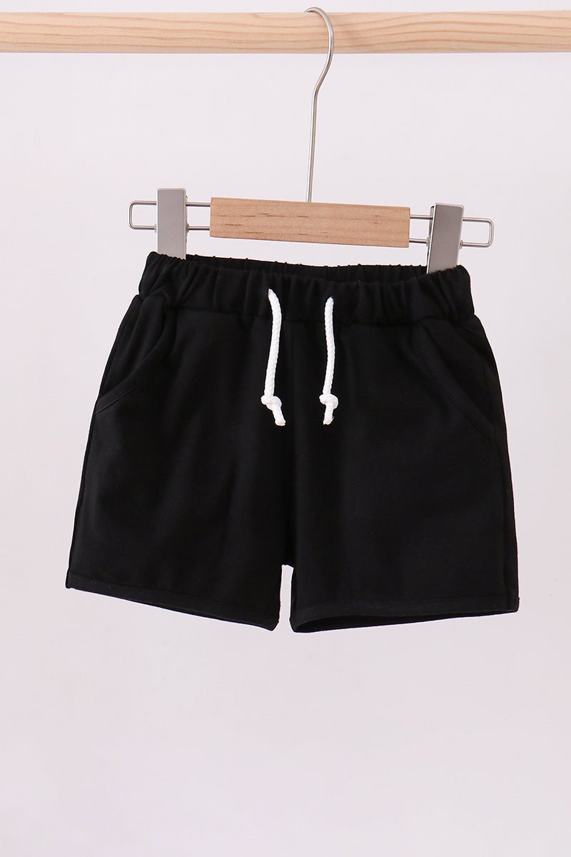 Premium Black drawstring shorts - Abbies Place
