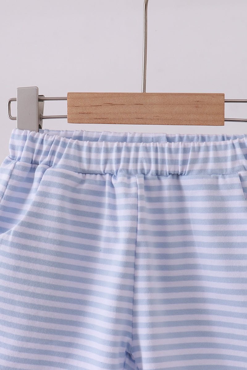 Premium Blue&white stripe shorts - Abbies Place