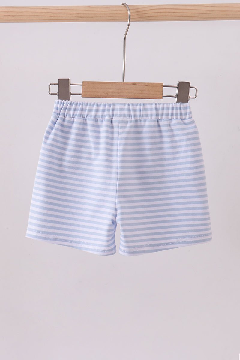 Premium Blue&white stripe shorts - Abbies Place