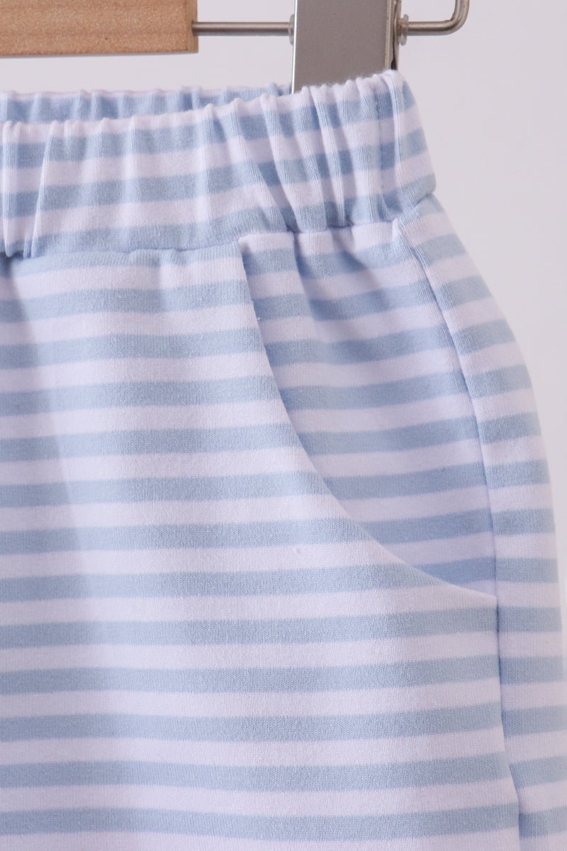Premium Blue&white stripe shorts - Abbies Place