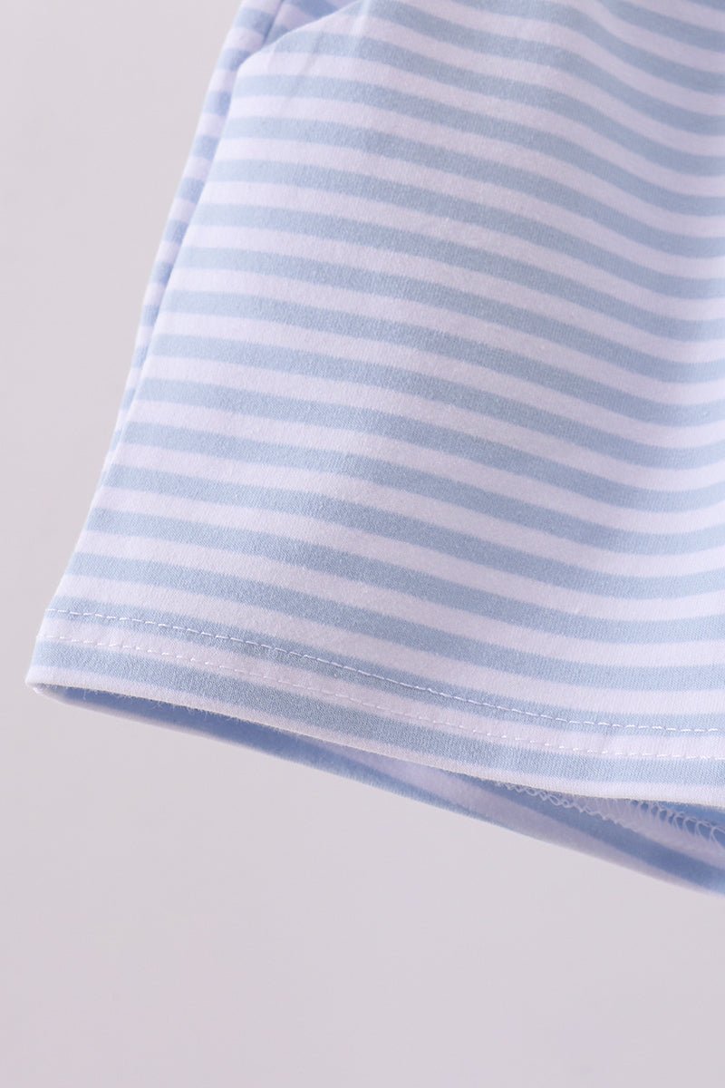Premium Blue&white stripe shorts - Abbies Place
